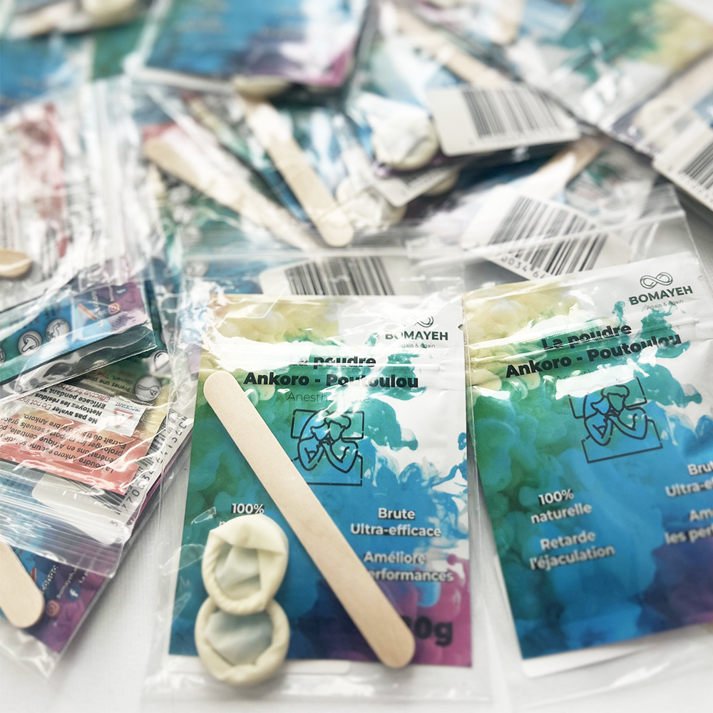 Pack Poudre Ankoro Poutoulou brute + spatule + doigtiers